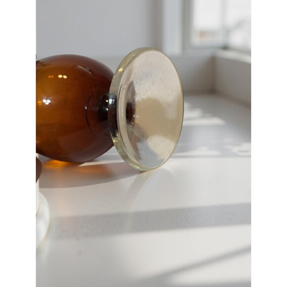 Vintage Pilgrim Art Glass Amberina Ewer – 10.25" Blown Glass Pitcher with Clear - Picture 8 of 10